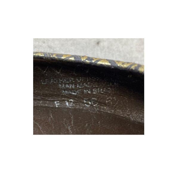 Tory Burch Size 6.5 Gold Reva Leather Slip On Ballet Flats Workwear - Picture 5 of 8